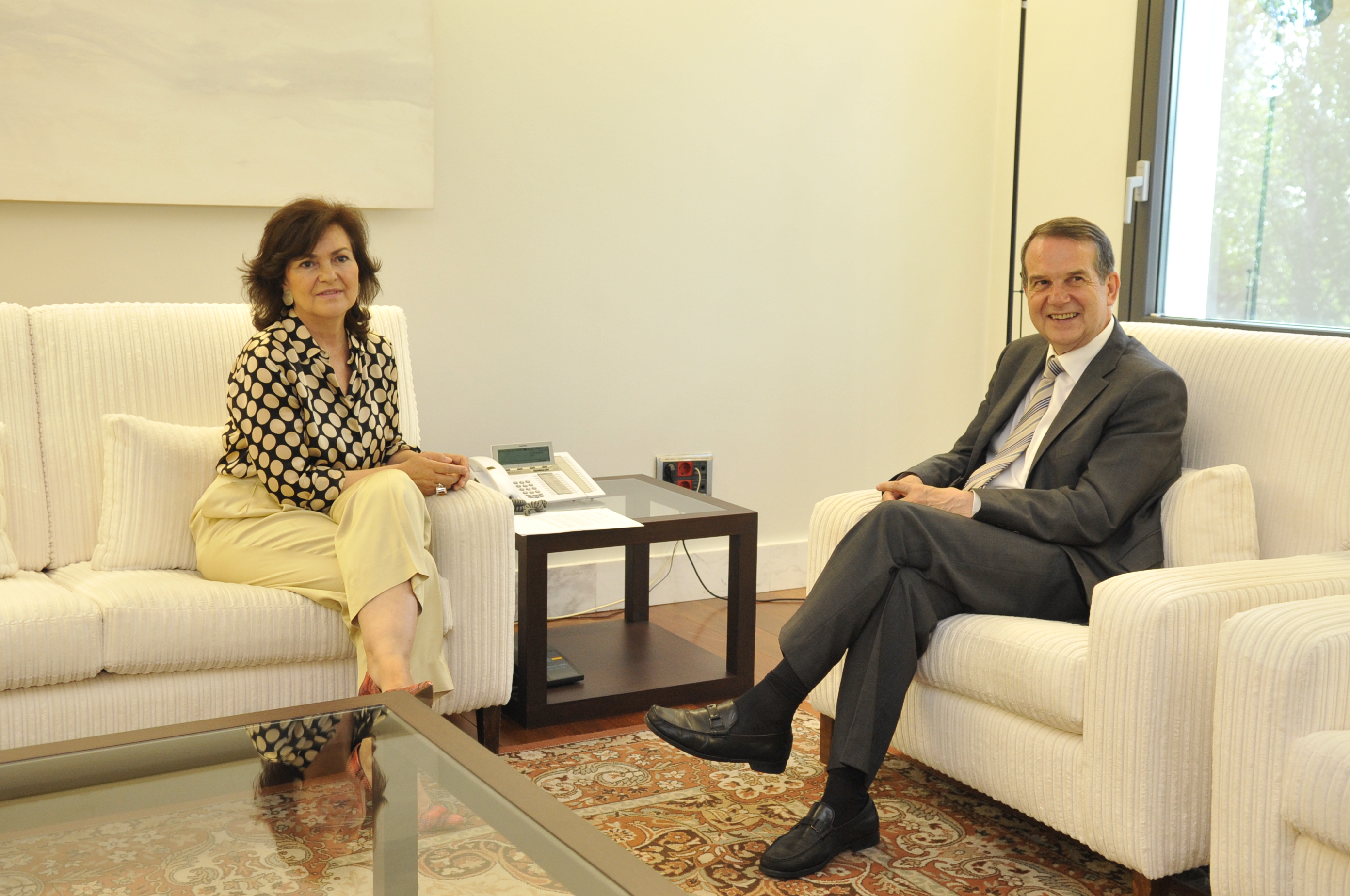 Carmen Calvo y Abel Caballero, reunión en Moncloa